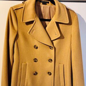Theory Cashmere Camel Peacoat, Large, VINTAGE